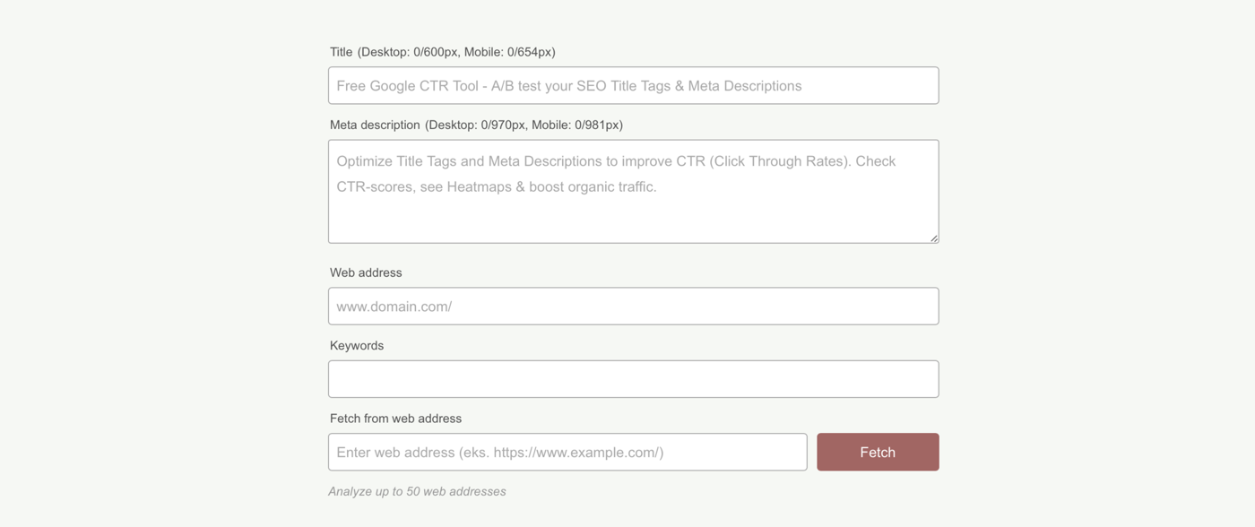 CTR Tool