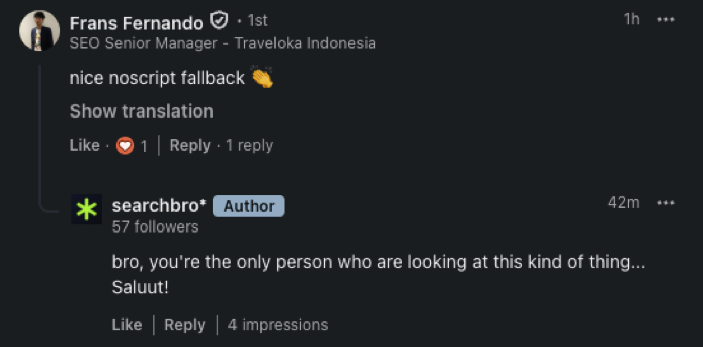 Frans Fernando commented on our LinkedIn post