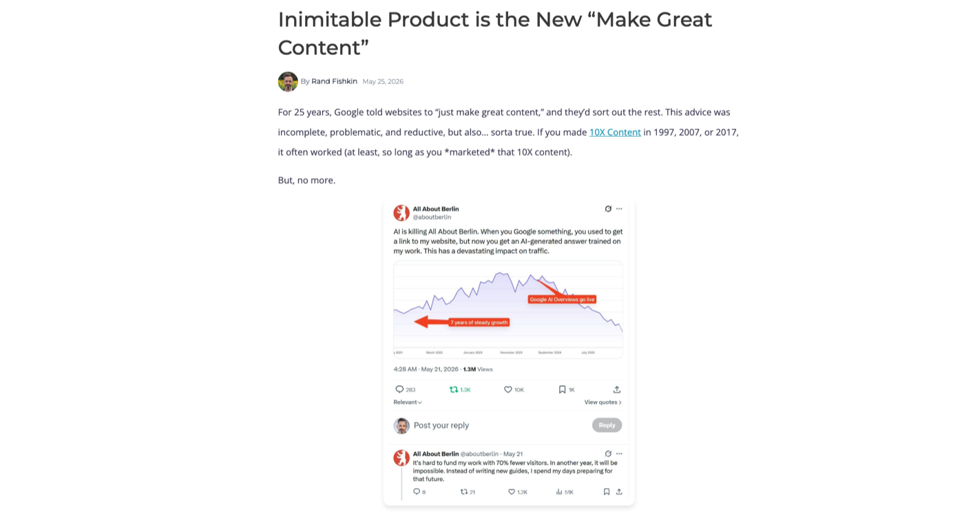 Rand Fishkin Is Half Right About the End of Great Content