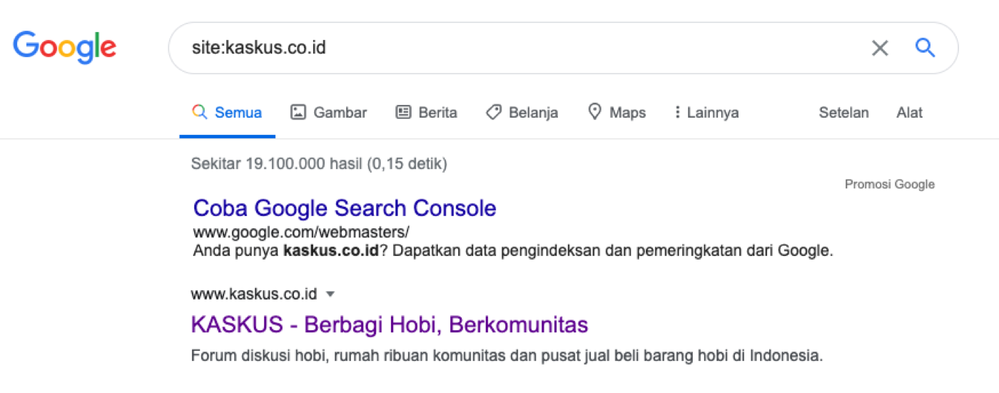 Kaskus Indexed Pages
